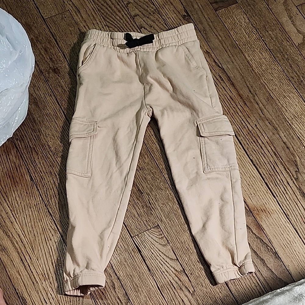 Nicole Miller Beige Kids Joggers with Pockets